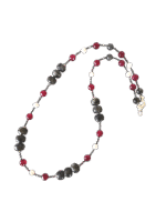 Κολιέ με Αχάτη Ruby, Αιματίτες και Λαρβικίτη