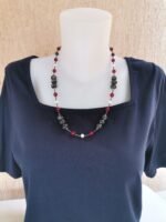 Κολιέ με Αχάτη Ruby, Αιματίτες και Λαρβικίτη - Image 4