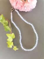 Κολιέ με Φεγγαρόπετρα και Ατσάλινο Κούμπωμα - Image 6