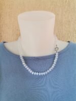 Κολιέ με Φεγγαρόπετρα και Ατσάλινο Κούμπωμα - Image 3