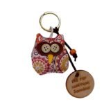 Μπρελόκ " Για την Καλύτερη Δασκλακα " Κουκουβάγια πορτοκαλί-καφέ - Image 2