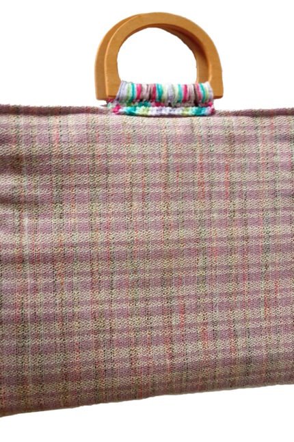 Τσάντα χειρός χειροποίητη από ύφασμα δύο πλευρών