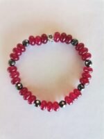 Ελαστικό Βραχιόλι με Κόκκινο Νεφρίτη - Image 4