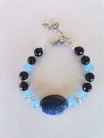 Βραχιόλι με Γαλάζιο Jade και Μαύρο Όνυχα - Image 5