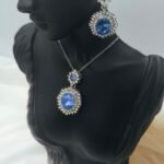 '' Capucine '' Σετ κοσμημάτων με μπλέ πέτρες