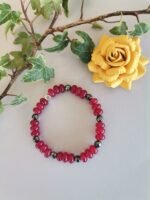 Ελαστικό Βραχιόλι με Κόκκινο Νεφρίτη - Image 5