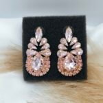 '' Nerina '' σκουλαρίκια με ροζ πέτρες