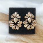 ” Lina ” Κρυστάλλινα Σκουλαρίκια σαμπανιζέ