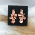 ” Carlotta ” σκουλαρίκια με σομόν πέτρες