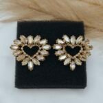 '' Valentina '' σκουλαρίκια καρδιά σαμπανιζέ