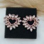 ” Valentina ” σκουλαρίκια καρδιά ροζ