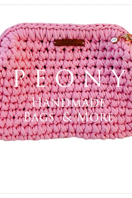 Clutch bubble pink handmade