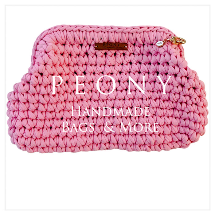Clutch bubble pink handmade
