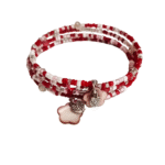 Γυναικείο βραχιόλι πολύσειρο με κόκκινες seed beads
