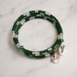 Γυναικείο βραχιόλι πολύσειρο με πράσινες seed beads