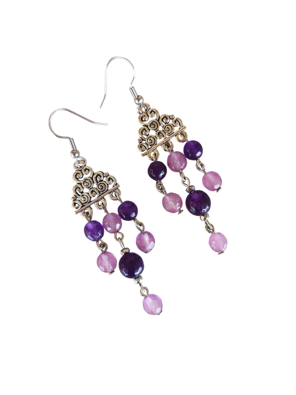 IMG_20250718_082455_edit_626903157658507-Photoroom Κρεμαστά Σκουλαρίκια με Μωβ και Λιλά Jade - Image 1