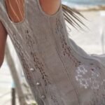 Πλεκτή tunic με τιράντες και δαντελωτή πλέξη – Linaria Tunic