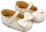 Babywalker Βαπτιστικά Γοβάκια Μονή Μπαρέτα με Φιογκάκι MI1646 Εκρού
