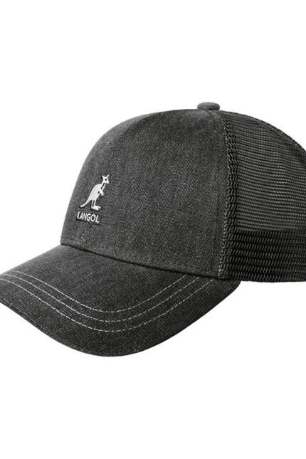 Distressed Cotton Mesh Baseball | Kangol Black | Ελληνικά Καπέλα