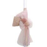 NstNasatsia Λαμπάδα Βάπτισης Φιόγκοι Πλεκτή Τρέσα 0646