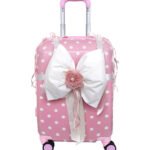 NstNastasia Βαλίτσα Ταξιδιού Βάπτισης Λευκό Πουά 1301
