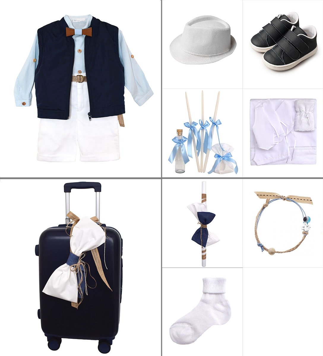 βαπτιστικα πακετα ολοκληρωμενα NstNastasia Βαπτιστικό Πακέτο Ολοκληρωμένο 9 τεμάχια 0689