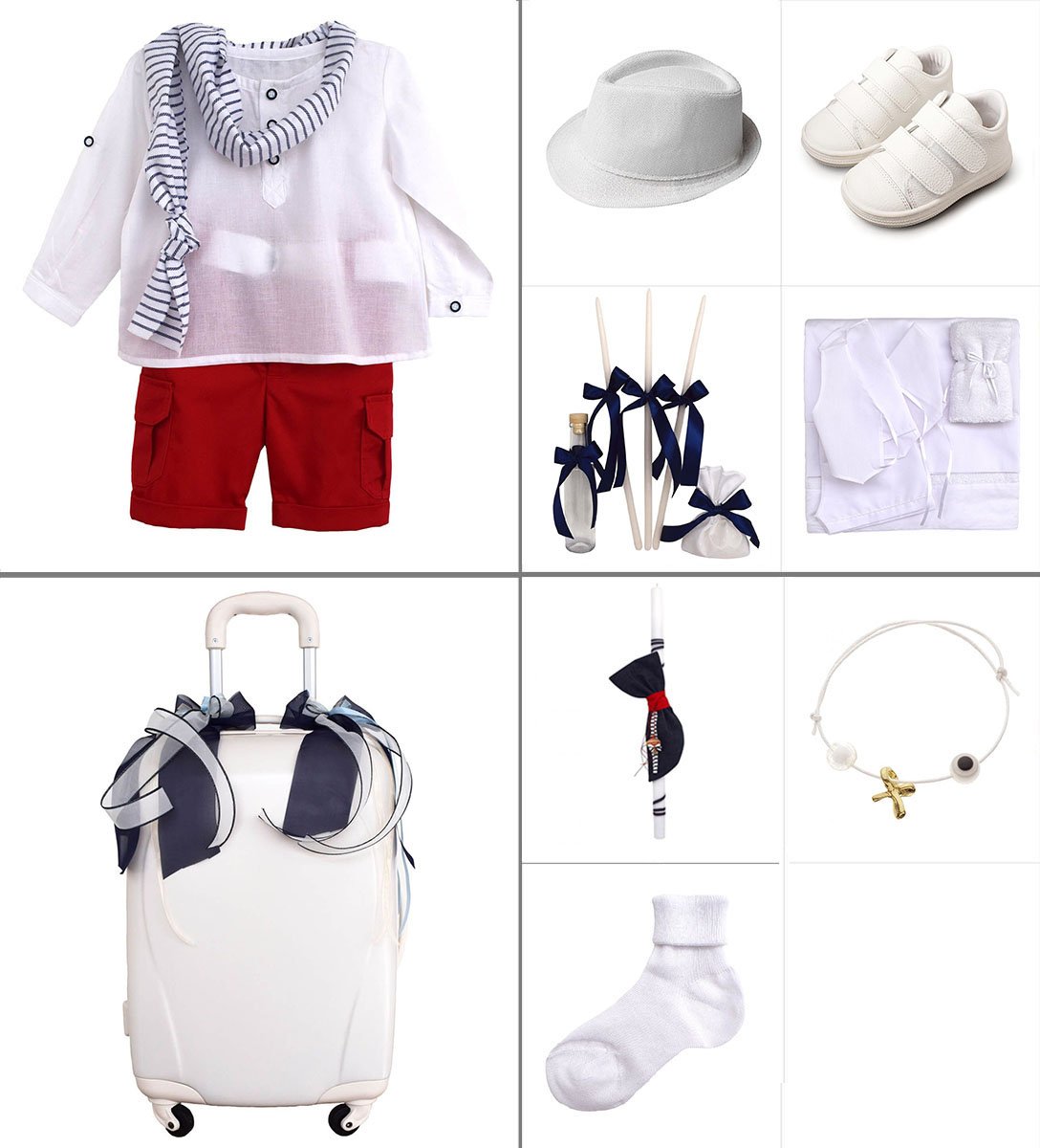 βαπτιστικα πακετα ολοκληρωμενα NstNastasia Βαπτιστικό Πακέτο Ολοκληρωμένο 9 τεμάχια 0690