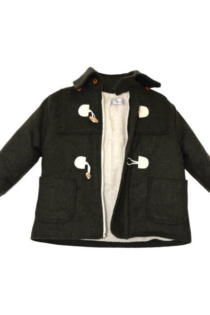 NstNastasia Βαπτιστικό Παλτό Κυπαρισσί Μοντγκόμερι Κουμπώματα Εκρού 0968