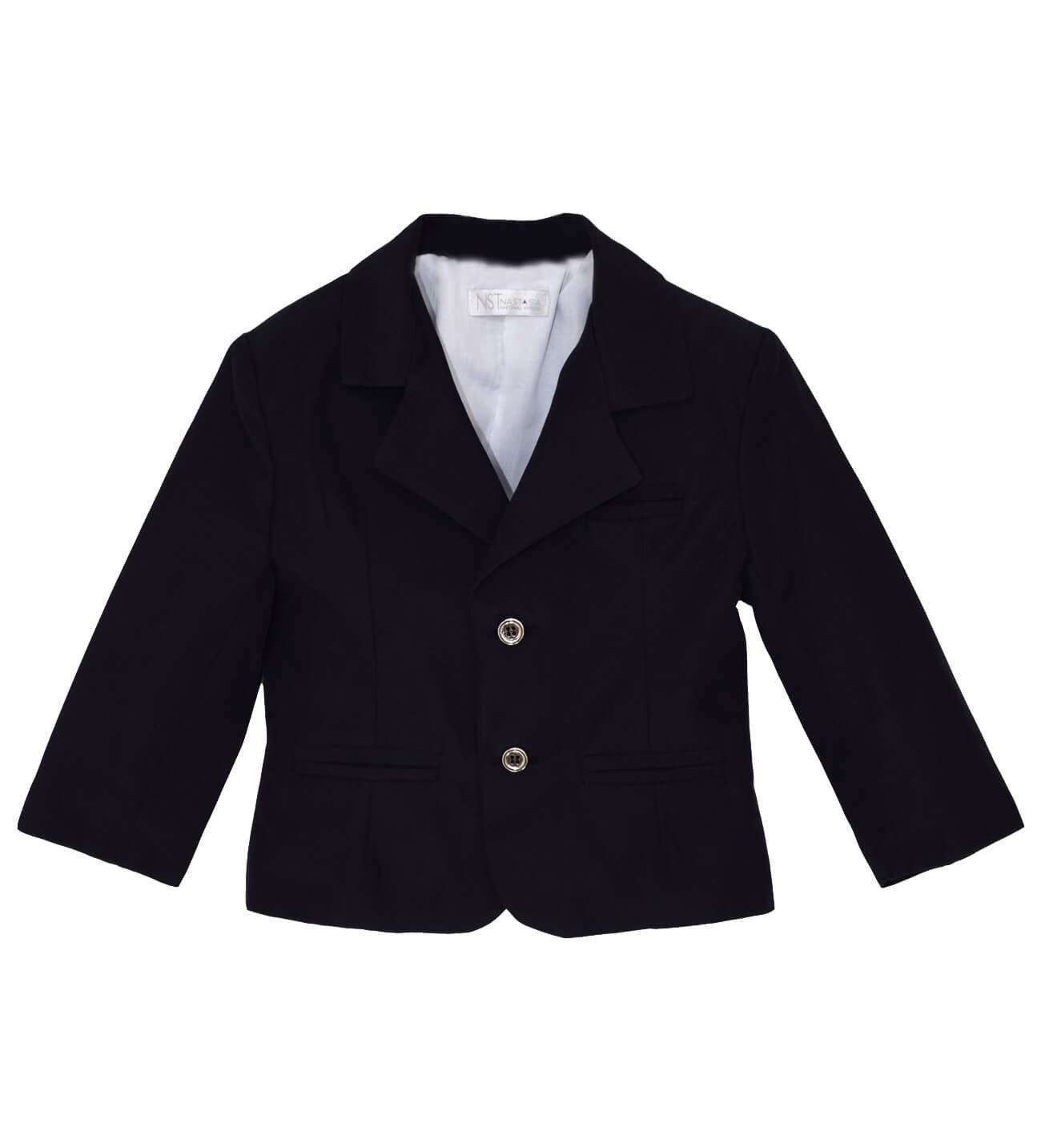 βαπτιστικο σακακι NstNastasia Βαπτιστικό Σακάκι Μπλε Καπαρντίνα Ύφασμα 3944