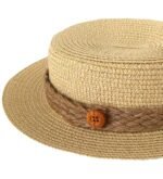 NstNastasia Βαπτιστικό Ψάθινο Φυσικό Καπέλο - Image 2