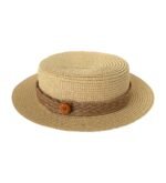 NstNastasia Βαπτιστικό Ψάθινο Φυσικό Καπέλο - Image 3