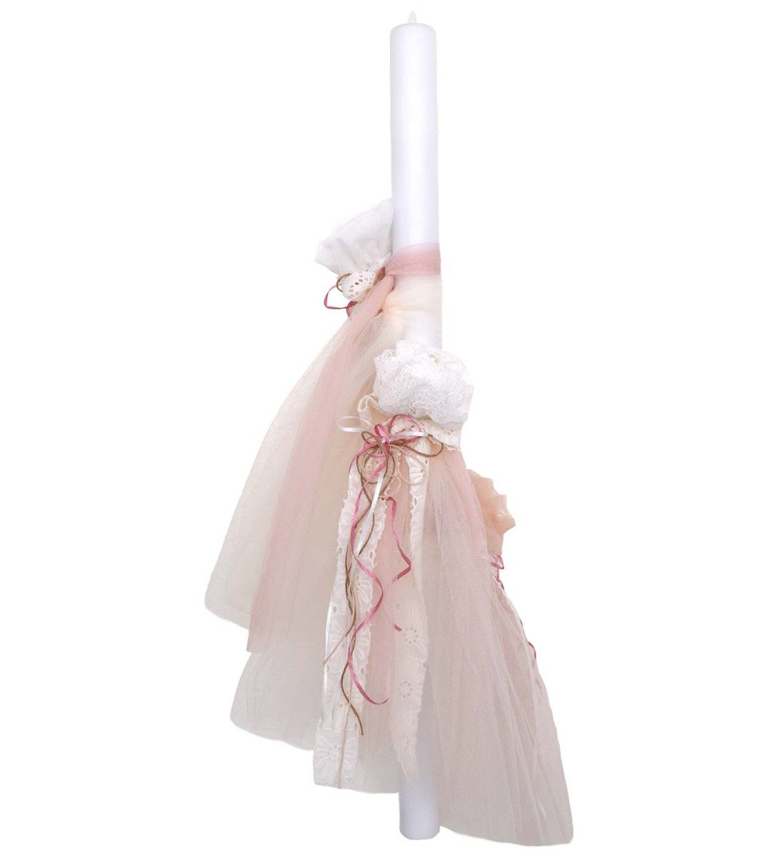 βαπτιστικες λαμπαδες κοριτσι NstNastasia Λαμπάδα Βάπτισης Λουλούδια Σάπιο Μήλο 0723