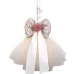 NstNastasia Λαμπάδα Βάπτισης Φιόγκος Μαύρο Πουά Λουλούδι Σάπιο Μήλο 0633