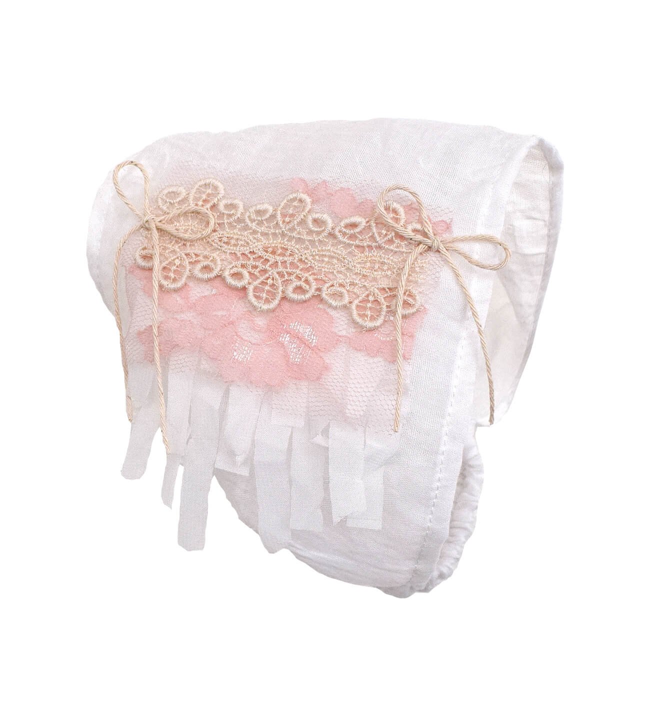 βαπτιστικο καπελο κοριτσι NstNastasia Μπαντάνα βάπτισης 3973