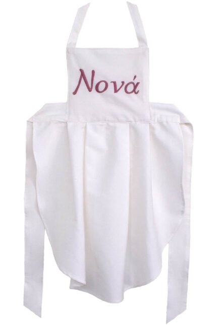 NstNastasia Ποδιά Νονάς Σάπιο Μήλο κεντημένα γράμματα 0633