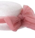 NstNastasia Ψάθινο καπέλο βάπτισης 0054 - Image 2