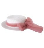 NstNastasia Ψάθινο καπέλο βάπτισης 0054 - Image 3