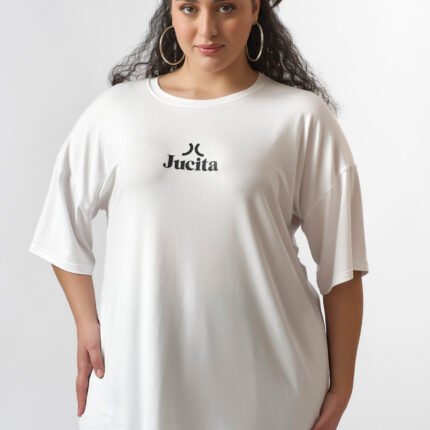 Oversized T-shirt Jucita TM Μαύρο JUCITA