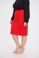 Pencil Φούστα Emilia Κόκκινο | Plus Size Ρούχα - Image 2