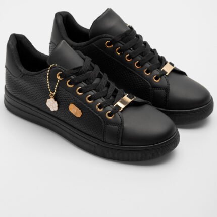 Sneakers με Μεταλλικές Λεπτομέρειες Effie Μαύρο JUCITA