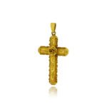 Vintage Σταυρός από Κίτρινο Χρυσό 18 Καρατίων 037126