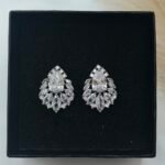 '' Rosaline '' νυφικά σκουλαρίκια ασημένια