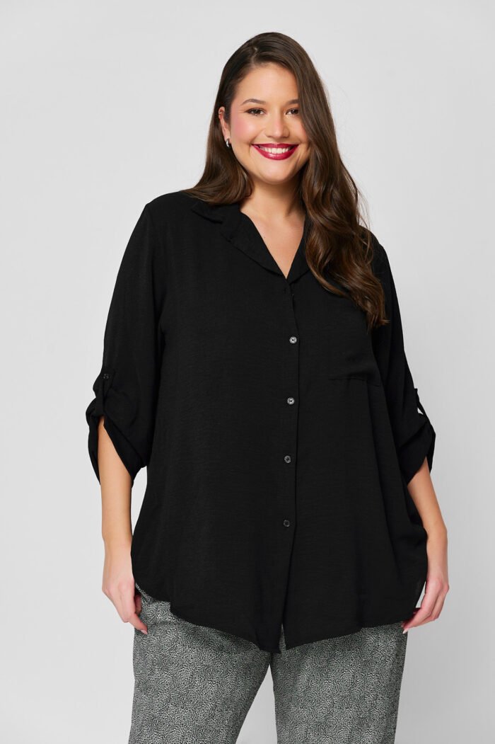 Ασύμμετρη Πουκαμίσα Tatiana | Plus Size Ρούχα - Image 2