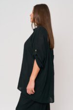 Ασύμμετρη Πουκαμίσα Βαμβακερή Daphne | Plus Size Ρούχα - Image 2