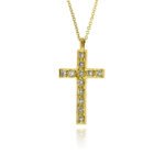 Βαπτιστικός Σταυρός με Αλυσίδα για Κορίτσι