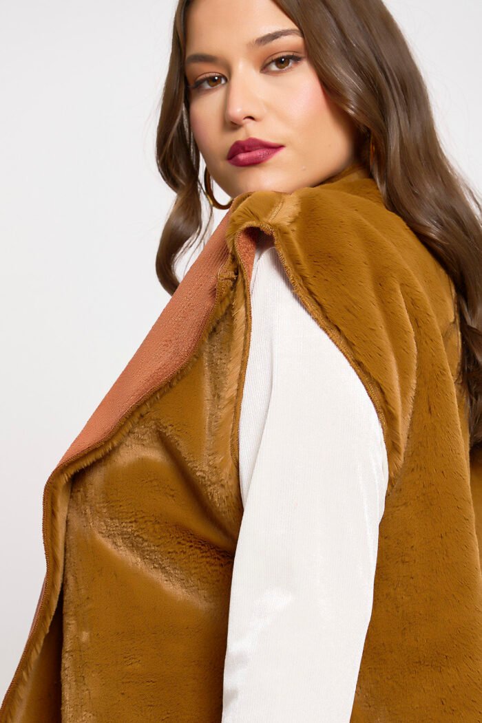 Γουνάκι Διπλής Όψης Αμάνικο | Plus Size Ρούχα - Image 3