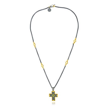 Γυναικείος Σταυρός Anastasios Creations με Αλυσίδα από Ασήμι 925 και Πέτρες Ζιργκόν 042009