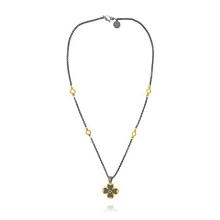 Γυναικείος Σταυρός Anastasios Creations με Αλυσίδα από Ασήμι 925 με Πέτρες Ζιργκόν 042008