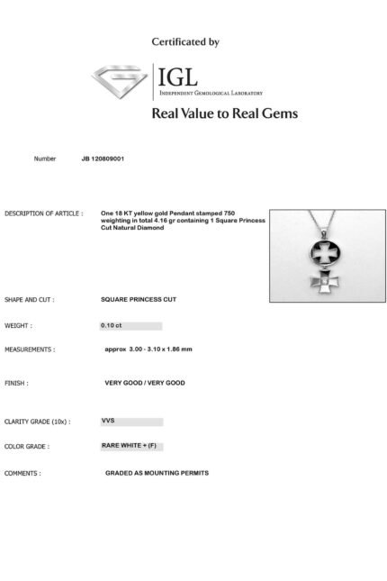 Γυναικείος Σταυρός από Κίτρινο Χρυσό Κ18 με Διαμάντια 010608 1