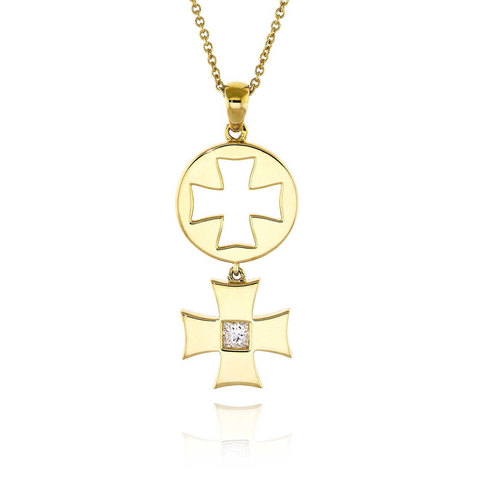 Γυναικείος-Σταυρός-από-Κίτρινο-Χρυσό-Κ18-με-Διαμάντια-010608 Γυναικείος Σταυρός από Κίτρινο Χρυσό Κ18 με Διαμάντια 010608
